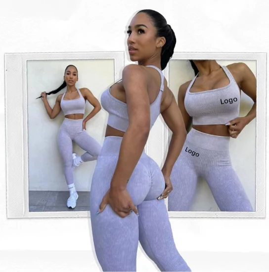 Xsunwing Tute personalizzate all'ingrosso Abbigliamento autunnale da donna Top corto senza maniche Pantaloni a due pezzi Set Abbigliamento sportivo da yoga Set da yoga sexy
